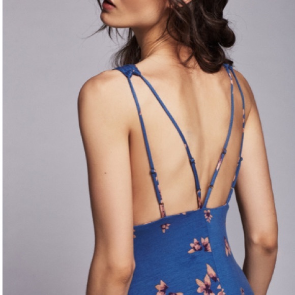 Floral Plunge Maxi DRESS Buttondown Other Days NEW - Picture 4 of 4